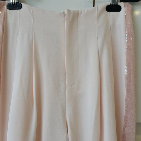 CINQ À SEPT! Ruthy Sequin Stripe Jacket and  Pants in Pink/ Travertine (SET) - Picture 15 of 17